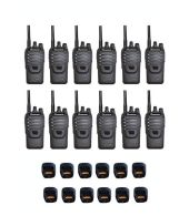 Set van 12 Wouxun KG-969 UHF IP65 10Watt Portofoons met tafellader 