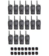 Set van 16 Wouxun KG-969 UHF IP65 10Watt Portofoons met tafellader 