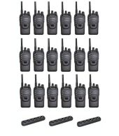 Set van 18 Wouxun KG-969 UHF IP65 10Watt Portofoons met multilader