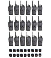 Set van 18 Wouxun KG-969 UHF IP65 10Watt Portofoons met tafellader 