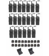 Set van 20 Inrico T522A IP66 4G LTE POC Zello K1 2-Pins met D-shape oortje en koffer