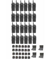 Set van 24 Inrico T522A IP66 4G LTE POC Zello Portofoon K1 2-Pins met koffer