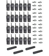 Set van 24 Wouxun KG-969 UHF IP65 10Watt Portofoons met multilader en D-shape oortje