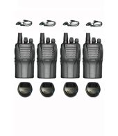 Set van 4 Wouxun KG-833 UHF IP55 5Watt met D-shape oortje