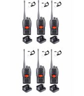 Set van 6 Midland G13 PRO UHF PMR446 / LPD69 robuuste professionele Portofoons met beveiliging oortje