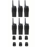 Set van 6 Motorola DP1400 UHF Analoog IP54 5Watt met tafellader