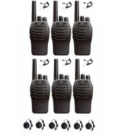 Set van 6 TYT TC-666 UHF 2Watt Portofoons met beveiliging oortje