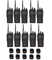 Set van 10 Wouxun KG-988 UHF IP66 8Watt Portofoon met tafellader