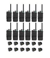 Set van 12 Caltta PH600 UHF DMR IP68 4Watt GPS, Bluetooth met tafellader 