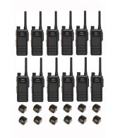Set van 12 Hytera HP605 UHF DMR IP67 5Watt met tafellader 