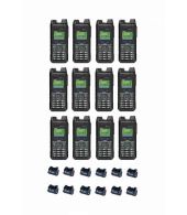 Set van 12 Inrico T330 4G LTE Zello Smart Portofoons IP68 met tafellader