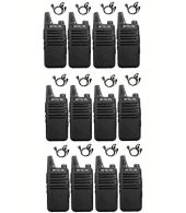 Set van 12 Retevis RT622 vergunning vrije UHF mini portofoons met G-shape oortje