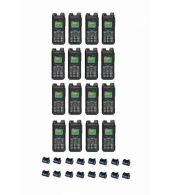 Set van 16 Inrico T330 4G LTE Zello Smart Portofoons IP68 met tafellader