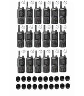 Set van 18 Inrico T320 V2 4G LTE Zello Portofoon, GPS, Wifi met tafellader en G-shape oortje