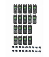 Set van 18 Inrico T330 4G LTE Zello Smart Portofoons IP68 met tafellader