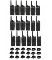 Set van 18 Motorola XT420 UHF IP55 PMR446 Portofoon met laders