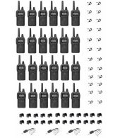 Set van 24 Kenwood PKT-300 IP52 PMR446 mini portofoons met beveiliging oortje en multilader