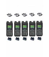 Set van 5 Inrico T330 4G LTE Zello Smart Portofoon IP68 met tafellader en beveiliging oortje