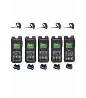 Set van 5 Inrico T330 4G LTE Zello Smart Portofoon IP68 met tafellader en Bluetooth oortje