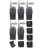 Set van 5 Midland G10 Pro Portofoon met tafellader, koffer en D-shape oortje