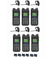 Set van 6 Inrico T330 4G LTE Zello Smart Portofoon IP68 met tafellader en Bluetooth oortje