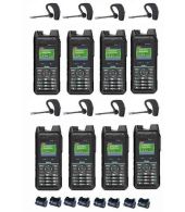 Set van 8 Inrico T330 4G LTE Zello Smart Portofoon IP68 met tafellader en Bluetooth oortje