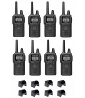 Set van 8 Kenwood PKT-300 IP52 PMR446 mini portofoons 