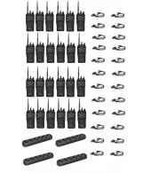 Set van 24 Wouxun KG-988 UHF IP66 8Watt Portofoon multilader en D-shape oortje