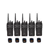 Set van 5 Wouxun KG-988 UHF IP66 8Watt Portofoon met tafellader