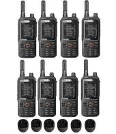 Set van 8 Inrico T320 V2 4G LTE Zello Portofoon, GPS, Wifi met tafellader