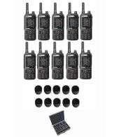 Set van 10 Inrico T320 V2 4G LTE Zello Portofoon, GPS, Wifi met tafellader en koffer