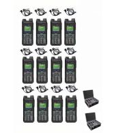 Set van 12 Inrico T330 4G LTE Zello Smart Portofoon IP68 met beveiliging oortje en koffer