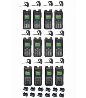 Set van 12 Inrico T330 4G LTE Zello Smart Portofoon IP68 met tafellader en Bluetooth oortje
