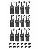 Set van 12 Kenwood PKT-300 ProTalk XLS IP52 PMR446 mini portofoons en C-ring oortje