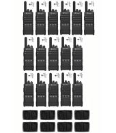 Set van 16 Cobra PX650 UHF PMR446 portofoons met D-shape oortje