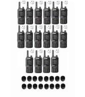 Set van 16 Inrico T320 V2 4G LTE Zello Portofoon, GPS, Wifi met tafellader en D-shape oortje