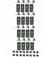 Set van 16 Inrico T330 4G LTE Zello Smart Portofoon IP68 met tafellader en Bluetooth oortje