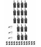 Set van 18 Kenwood PKT-300 ProTalk XLS IP52 PMR446 mini portofoons met multilader