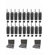 Set van 18 Kenwood TK-3701D IP55 Portofoon met tafellader en koffer