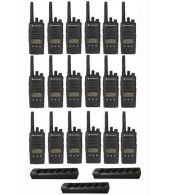 Set van 18 Motorola XT460 IP55 PMR446 Portofoon met 3 multiladers