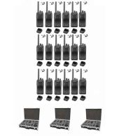 Set van 18 stuks Kenwood TK-3501 PMR446 met beveiliging oortje tafelladers en koffer