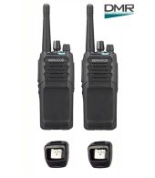 Set van 2 Kenwood NX-1300DE3 UHF DMR IP54 5Watt Portofoon met tafellader