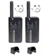 Set van 2 stuks Kenwood PKT-23E IP54 met DCH1040-K4 D-shape oortje en laders