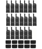 Set van 20 Cobra PX650 UHF PMR446 vergunningsvrije slimline portofoons IP54 