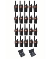 Set van 20 Cobra RX380 vergunning vrije portofoons PMR446 IPX2 en koffer
