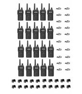 Set van 20 Kenwood PKT-300 ProTalk XLS IP52 PMR446 mini portofoons en D-shape oortje