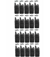 Set van 20 Retevis RT622 vergunning vrije UHF mini portofoons met D-shape oortje