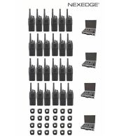 Set van 24 Kenwood NX-1300NE3 UHF Nexedge IP54 5Watt Portofoon met tafellader en koffer