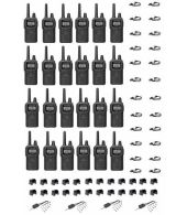 Set van 24 Kenwood PKT-300 ProTalk XLS IP52 PMR446 mini portofoons met D-shape oortje en multilader