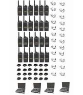 Set van 24 Motorola XT460 IP55 PMR446 met beveiliging oortje tafellader koffer